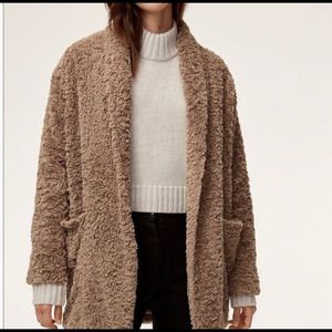 Aritizia Caramel Teddy Coat by Wilfred Free XS
